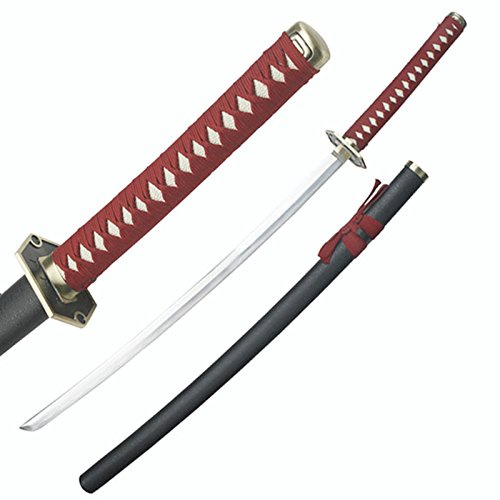 KATANA ORNAMENTALE GIAPPONESE ZAMPAKUTO NERA SPADA DI MOMO HINAMORI BLEACH TOBIUME MANGA ANIME PER COSPLAY IN METALLO