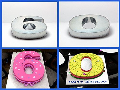 Large Number Six & Zero Birthday Wedding Anniversary Cake Tin – 14” x 10” (3” deep) Each Cake tin