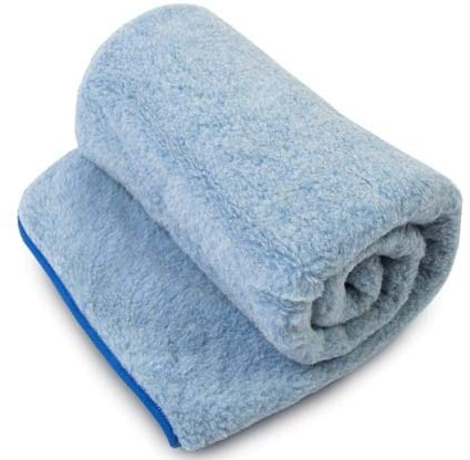 Woolmark Couverture en Laine de Mouton mérinos 100% Laine mérinos Bleu 120 x 150 cm