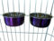 Ellie-Bo Pair of Dog Bowls For Crates, Cages or Pens and 3 Sizes (0.6Ltr Small, Purple)