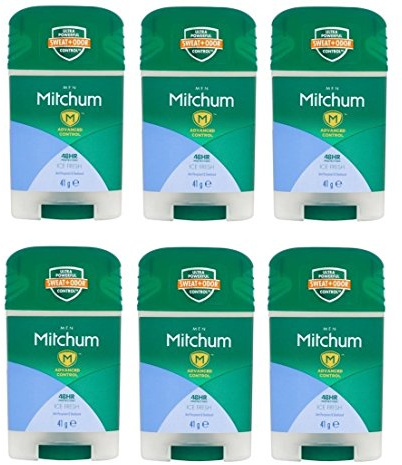 Les Hommes Mitchum Avancés Glace Déodorant Frais Bâton 41G (Lot de 6)