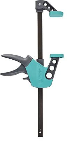 wolfcraft Einhandzwinge Easy 75-300 mm 3021000 / Einfaches Spannen und Lösen der Zwinge mit nur einer Hand - ideal für den Heimwerker/Spannkraft von starken 90 kg