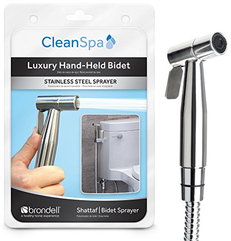 Brondell CSL-40 CleanSpa Luxury Hand Held Bidet Shattaf Sprayer, Silver