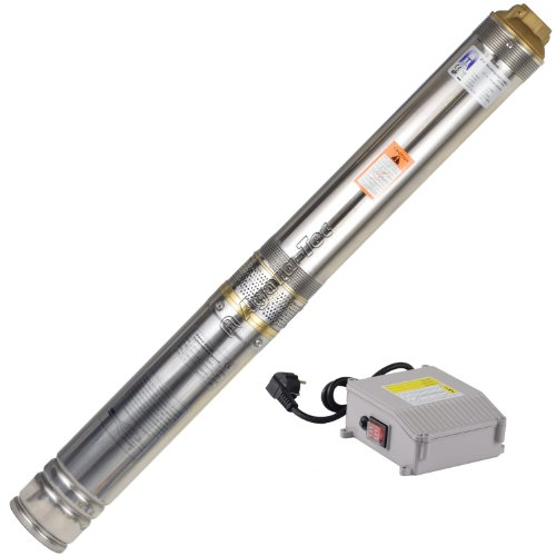 Agora-Tec® AT- 4 Zoll Edelstahl Brunnenpumpe Tiefbrunnenpumpe 1100W-4 mit 30 m Kabel max: 8,1 bar, max: 4000l/h