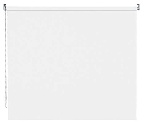 deko-raumshop Tageslichtrollo Seitenzugrollo Kettenzugrollo Rollo Vorhang lichtdurchlässig Blickdicht Farbe Weiß Breite 60-200 cm Sonnenschutz Sichtschutz Montage Wand und Decke (200 x 180 cm)