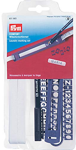 Prym 611801 Wäschemarkierset 6 m, Baumwolle, Markierfarbe: schwarz, One Size
