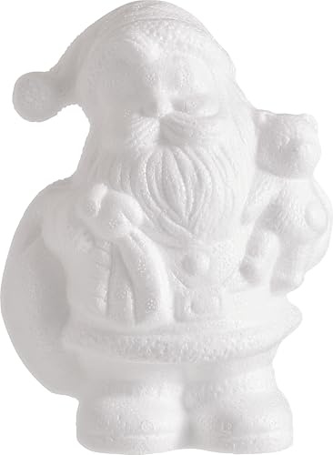Styropor Nikolaus ca. 18cm Weiß Weihnachtsmann zum Basteln Deko Figur Weihnachten Form