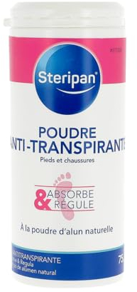 STERIPAN - Poudre Chaussures et Pieds - Pierre d'Alun et Talc - 75 g