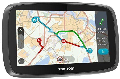 TomTom GO 5100 World Navigationssystem (13 cm (5 Zoll) kapazitives Touch Display, Magnethalterung, Sprachsteuerung, Traffic/Lifetime Weltkarten)
