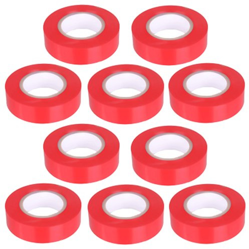 10 Stück PVC Isolierband Klebeband 10 Meter lang 15 mm breit -rot-