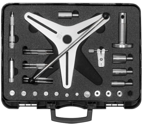 SW-Stahl 410115L SAC Kupplungswerkzeug Satz, 29-teilig, 3-Loch Teilung | Profi Basisset für Motor, Getriebe und Kupplung - Universelles Montagewerkzeug für SAC-Kupplungen im Koffer