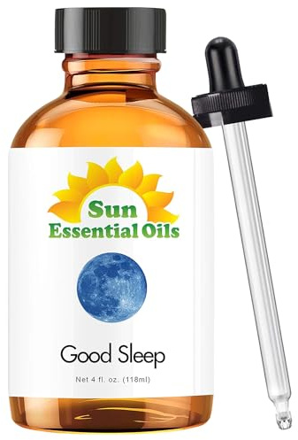Sun Essential Oils - Good Sleep Blend Essential Oil (Huge 4 Ounce Bottle) Bulk - Sleep Blend Oil - Sleep Oils for Diffuser - Essential Oil for Sleep - Sleep Aromatherapy Oil