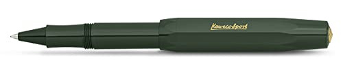 Kaweco CLASSIC SPORT Rollerball Green I Gel- / Kugelschreiber aus hochwertigem Kunststoff mit Keramikkugel I Klassischer Kuli in Grün I 13 g Tintenroller mit 0.7 mm Mine I Gelroller 13,5 cm