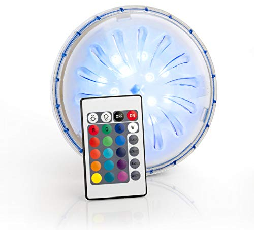Gre PLED1C - Illuminazione per Piscina. Proiettore LED Colorato per Piscina Fuori Terra in Acciaio, 1,8 W. Luce per Piscine