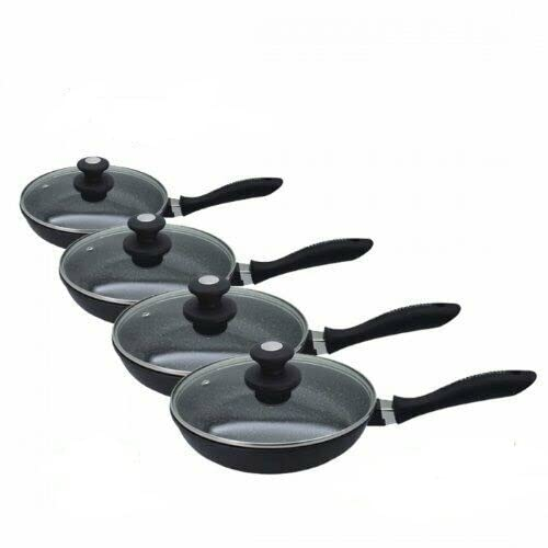 LOT DE 4 POELES EN PIERRE 20/24/28/32CM - SCHUMANN PROFESSIONNEL