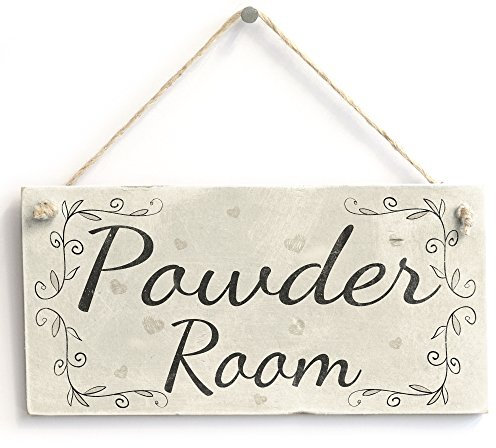 Powder Room Handmade Rustic Country Wooden Home Decor Toilet Door Sign/Plaque
