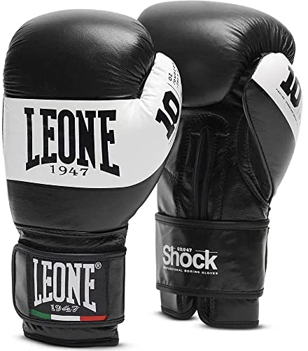 LEONE 1947, Shock boxningshandskar, Unisex vuxen, Svart, 10 OZ, GN047