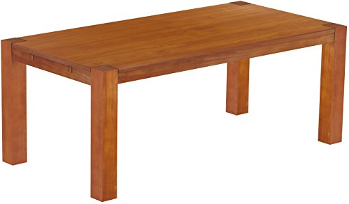 Esstisch Rio Kanto 200x100 cm Kirschbaum Pinie Massivholz Größe und Farbe wählbar Esszimmertisch Küchentisch Holztisch Echtholz vorgerichtet für Ansteckplatten Tisch ausziehbar Brasilmöbel