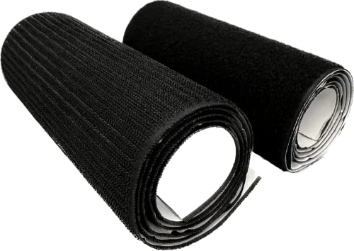 Klettstreifen, 18 cm breit, 1 m lang, schwarz