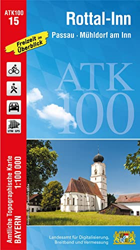 ATK100-15 Rottal-Inn (Amtliche Topographische Karte 1:100000): Passau, Mühldorf a.Inn, Dingolfing, Landau a.d.Isar, Gäuboden, Vistal, Osterhofen, ... Topographische Karte 1:100000 Bayern)