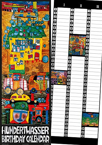 Hundertwasser Birthday Calendar: 3-Monats-Kalendarium