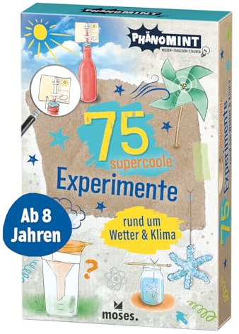 moses. PhänoMINT 75 supercoole Experimente rund um Wetter & Klima, Wetterphänomene verstehen, naturwissenschaftliche Themen leicht erklärt, Kartenset zum Experimentieren für Kinder ab 8 Jahren