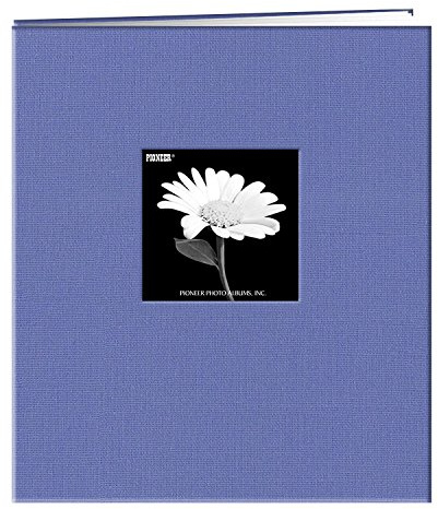 Pioneer Fabric Frame Post Bound Scrapbook 8.5X11-Sky Blue