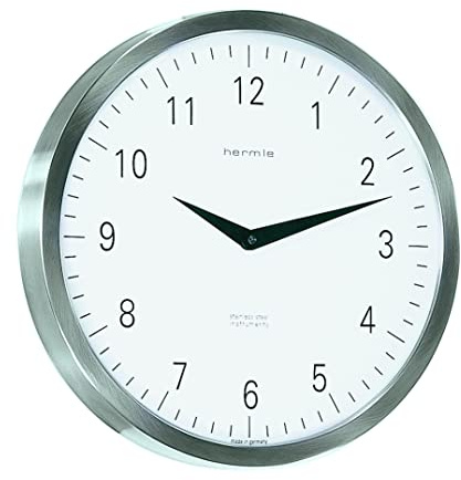 Hermle Bahnhofsuhr 30466-002100 Quarz, Silber