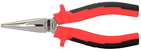 KS TOOLS 115.1023 - Pince à Becs Demi-Ronde - Gamme Ergotorque - L. 165 mm