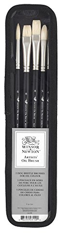 Winsor & NewtonArtists Hog Oil Brush (Pack of 5),Black,Large