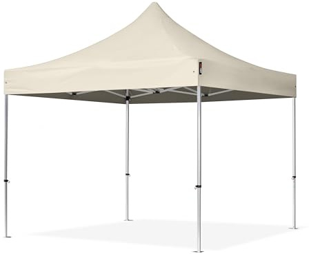TOOLPORT Gazebo Pieghevole 3x3 m Senza Parti Laterali Richiudibile ALLU Tendone per Feste con Sacca TENDAPRO Beige