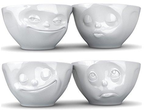 Fiftyeight mittleres Schälchen Set 4-TLG. Schalen küssend/grinsend + glücklich/Och Bitte