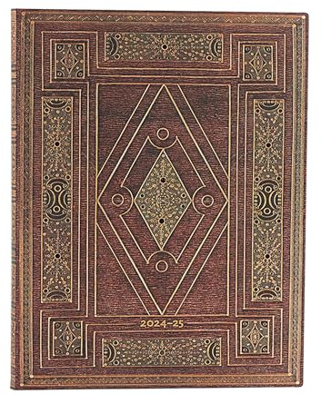 Paperblanks Lehrerkalender 2025, First Folio, Ultra, Lehrerkalender, Elastikband-Verschluss