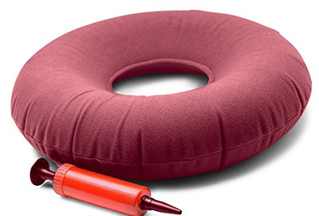 Penkwin® | Medicinsk kvalitet | 15 tum uppblåsbar ortopedisk ringkudde coccyx svanskota | Gratis pump | bekväm medicinsk kudde säng sår, hemorrojidsmärta, pilonidal cyst, perinea smärta, graviditet, födsel, prostatit etc | Perfekt för rullstolar