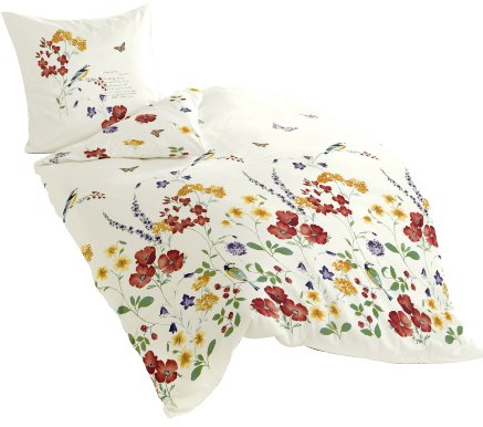 Bierbaum Bettwäsche 6477 Mako-Satin, Designed in Germany, bunt 01, 155x220 cm + 80x80 cm