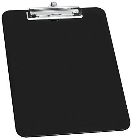 Wedo 0576601 Porte-bloc A4 en plastique avec porte-stylo Noir