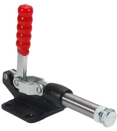 Utoolmart Adjustable Toggle Clamp, Push Pull Action, 851 Lbs Capacity, High Carbon Steel, Red