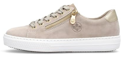 Rieker Women Lace-Up Shoes L59L1, Ladies Comfort Shoes (Beige, UK Footwear Size System, Adult, Women, Numeric, Medium, 8)