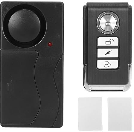 Wireless Vibration Alarm, 108dB Super Loud 4 Modes Bike Alarm with Remote Control, for Door Window Motorcycle Car
