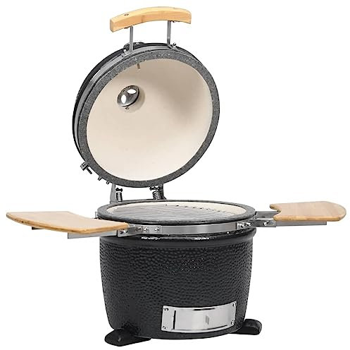 Kamado - Barbacoa ahumadora de cerámica, 44 cm, muebles de traje