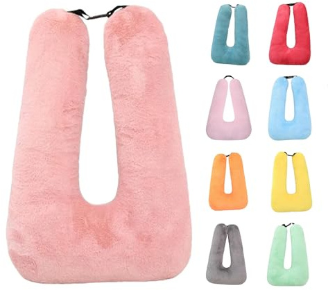 BOBORE Coussin de Voyage pour Voiture, Coussin de Voiture pour Enfants, Coussin pour Roadtrip, Coussin de Voiture pour Dormir, Coussin de Support pour la Tête et le Corps en Forme de U pour le Voyage