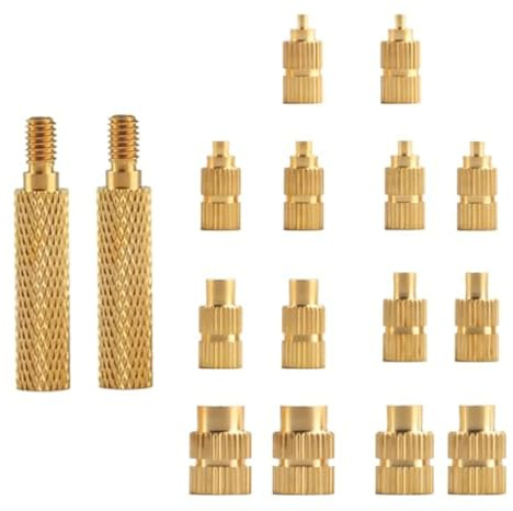 Nicear Heißgepresstes Lötspitzen-Set M2 M2.5 M3 M4 M5 M6 M8 für 3D-Drucker-Gewindeeinsätze, kompatibel mit Weller SP40NUS Hakko FX-888D 900M T18