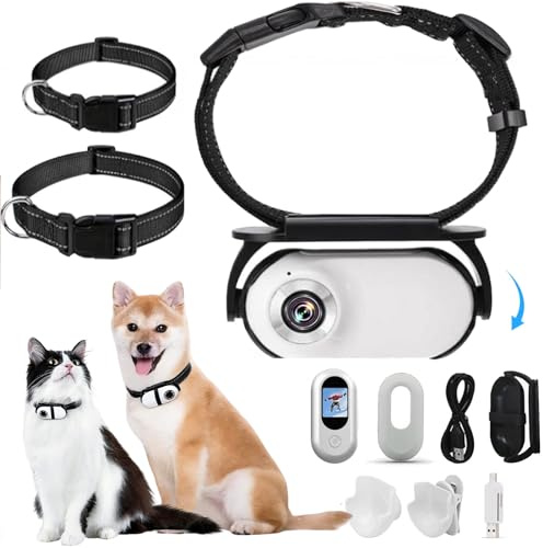 MeowNova 1080P Katzen-Kamera-Halsband – kabellose Mini-Sportkamera mit Videoaufnahme, kleine Kamera für Haustiere, Innen- und Außenbereich, Körperkamera aktualisiert, keine SD-Karte