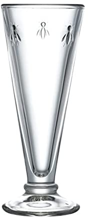 LA ROCHERE 608501 Abeille - Calice flûte per champagne, da 15 cl, decorato con api a rilievo vicino al bordo, in vetro, colore: Trasparente