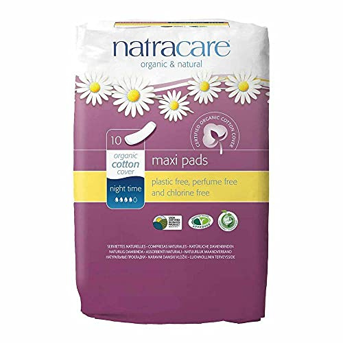 Natracare Organic Cotton Ultra Maxi Pads 10 Night Time
