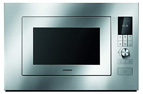 GRUNDIG GMI 2141 X Einbaumikrowelle/integriert / Grill-Mikrowelle 1200 W / 900 W/Edelstahl / 23 l Garraum