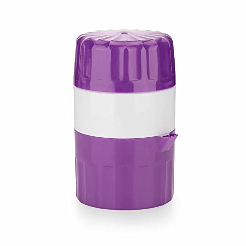 Börner Presse-agrume • Presse-agrumes pour Jus de Fruits/Légumes Frais • Extracteur de Jus avec Récipient • Presse-Citron & Orange Manuel • Presse-Fruits • Couleur: Violet