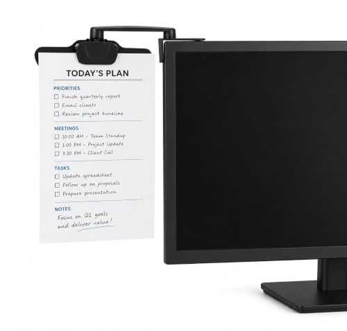 Mount-It! Monitor Document Holder Clip, Swivel 360, MI-9005