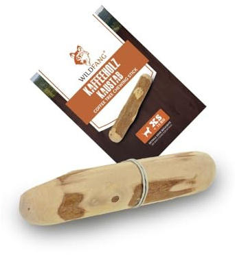Wildfang® Tuggleksak av kaffeträ, XS – Slitstarka tuggleksaker för hundar med starkt tuggbehov, bitleksak för valpar, träning av tuggmuskler, tuggpinne av kaffeträ för små hundar (10 kg), 1-pack