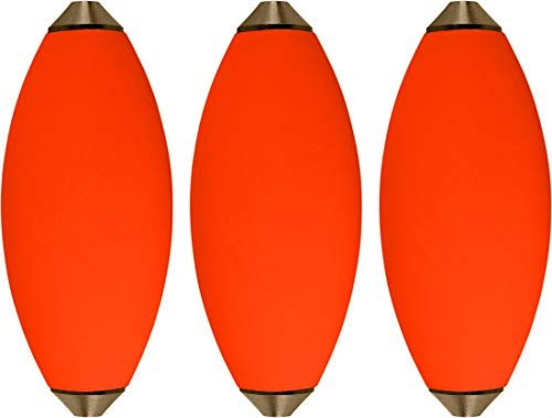 Storfisk fishing & more 3er Set Italienische Forelleneier, beidseitig vorgebleit, waagerechte Position auf dem Wasser, Farbe :Orange, Tragkraft Posen:15 Gramm